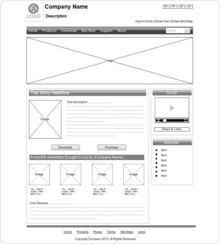 Website Wireframe Template