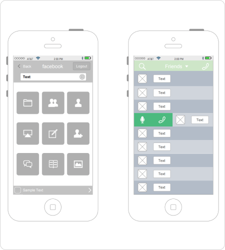 iPhone Wireframe Template