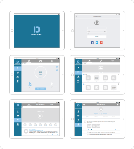 iPad Wireframe Template